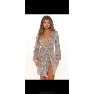 Tall Sugar Free Sequin Mini Dress